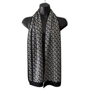 Michael Kors Mens Womens Winter Unisex‎ Scarf 10x64 Metallic Designer MK Logo